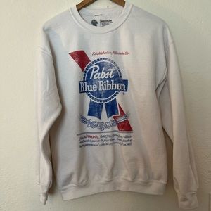 PBST Blue Ribbon Vintage Style Crew Neck Sweater